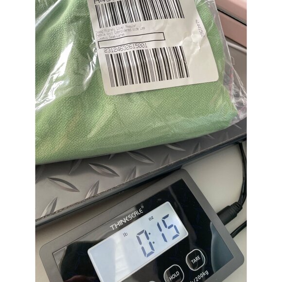 Isaac Mizrahi Live Reg Pebble Knit Wide Leg Crop Pants Womens L Classic Sage NEW - Picture 7 of 7